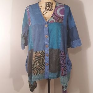 Sacred Threads Plus Size Patchwork Tunic